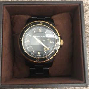 Michael Kors Black & Gold Watch